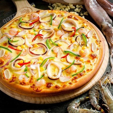 鑫美臣海鲜披萨 半成品西餐美式厚底即食 烘焙原料7寸/9寸
