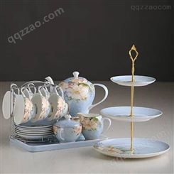 骨瓷套装杯壶 陶瓷杯子套装耐热家用 茶具套装送人礼盒