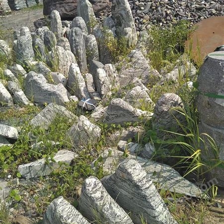 天然雪浪石枯山水室内外造景切片石雕自然景观石
