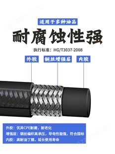 新飞宇加油机胶管XFY输油管汽油柴油管防静电钢丝管加油枪6分1寸