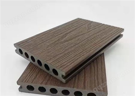 140*25木塑地板圆孔方孔实心咖啡色共挤25140塑木地板红色14025