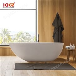 家用酒店独式成人泡澡浴缸 人造石欧式风格一体成型浴缸批发零售