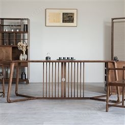 实木茶桌椅组合新中式功夫茶公室家用一体阳台泡茶桌禅意茶几