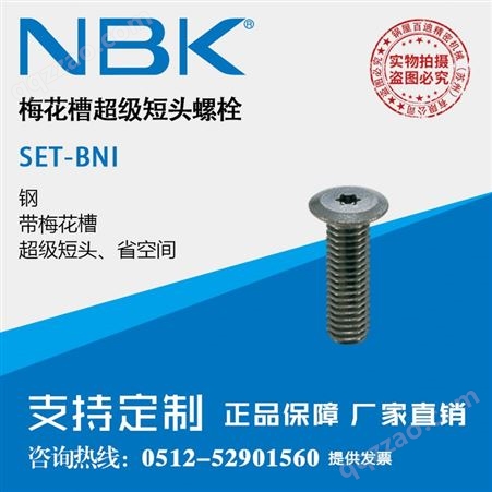 NBK SET-BNI梅花槽超级短头螺栓省空间防破坏非标头薄型镀镍配件