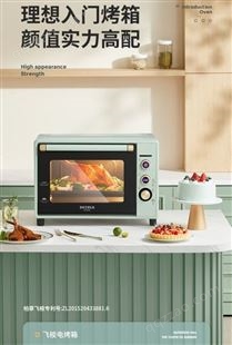 柏翠PE3040gr2022新款搪瓷电烤箱家用烘焙专用发酵大容量小型一体