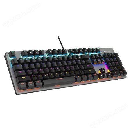 雷神岩龙KG2真机械键盘104键青轴RGB灯效电竞游戏USB外接键盘红轴