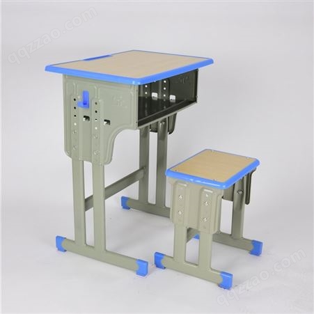 定做套管ABS课桌 轩腾单人带方凳课桌生产商品质高