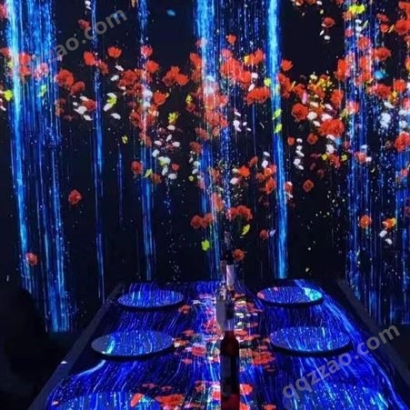 全息创意光影餐厅 裸眼3D投影互动宴会厅 沉浸式投影定制
