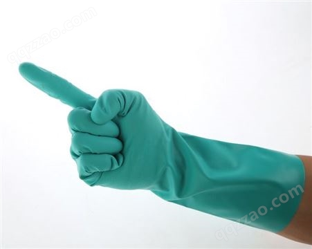 按实际霍尼韦尔绿色丁青胶手套 安全防护 手防护 橡胶手套