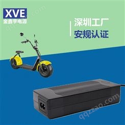 哈雷电动车充电器深圳工厂42v3a铅酸电池适配器欧规英规电源批发