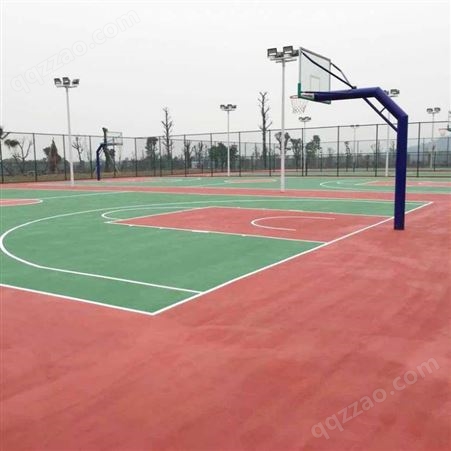 广西北海篮球场地胶铺设户外篮球场地防水可定制