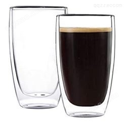 加厚双层隔热透明玻璃杯子简约耐冷热不烫手咖啡杯创意果汁杯