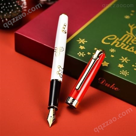 新品DUKE/公爵圣诞系列933 铱金笔墨水笔礼品笔 钢笔墨水圣诞老人挂件礼盒套装 简约复古精美礼品圣诞节礼物批发包邮